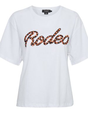 Άσπρο t-shirt με κέντημα Rodeo Soaked in Luxury