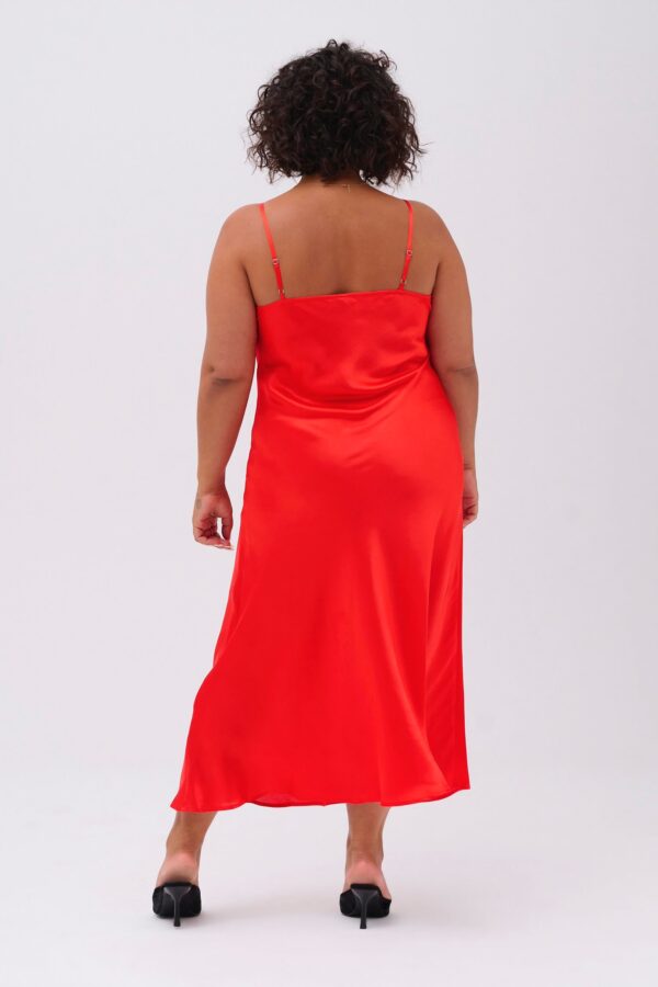Κόκκινο σατέν φόρεμα Freja Culture