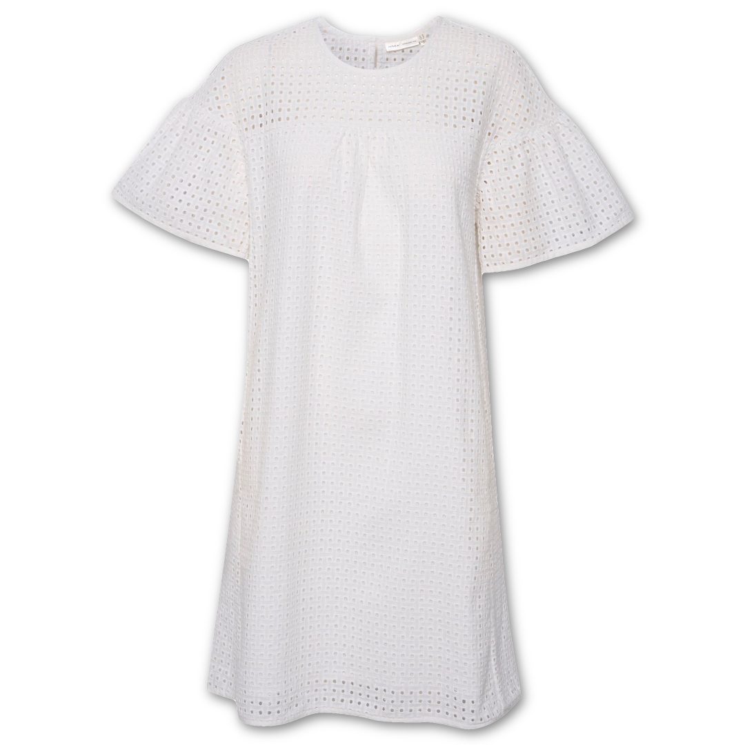 Λευκό φόρεμα με κοφτό κέντημα Eirena Inwear