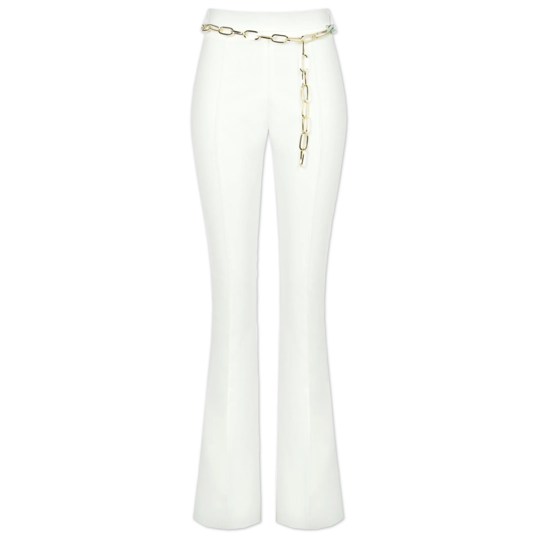Λευκό παντελόνι καμπάνα Rinascimento